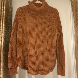 Peach Madewell Turtleneck Sweater